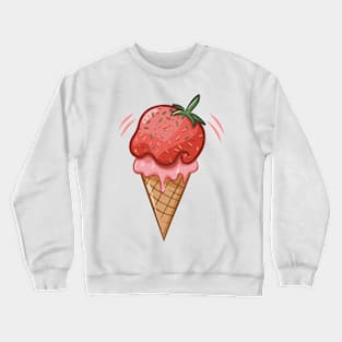 Strawberry Ice Cream Cone Crewneck Sweatshirt